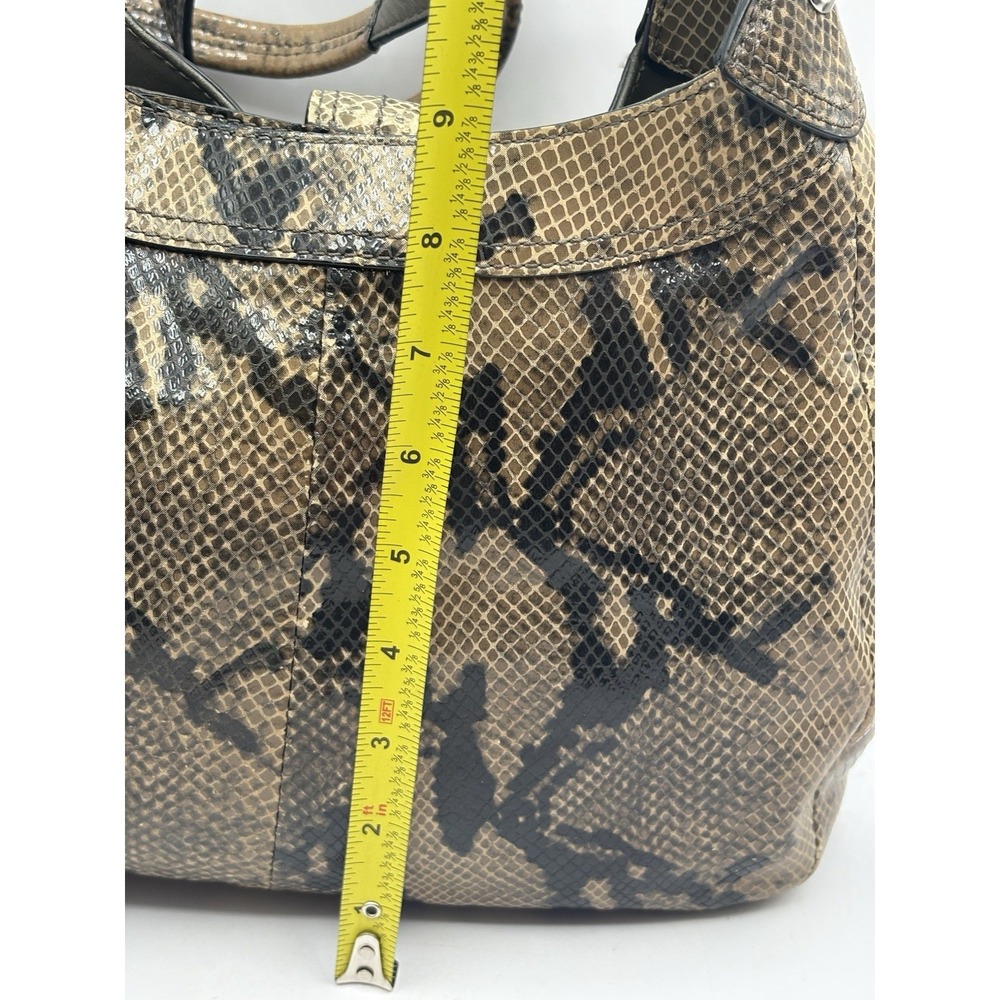 Coach Soho Lynn Faux Python Embossed 3 Compartment Snakeskin Hobo Purse Handbag - Picture 14 of 16
